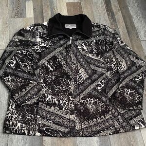 JM Collection Black and White Patterned Jacket